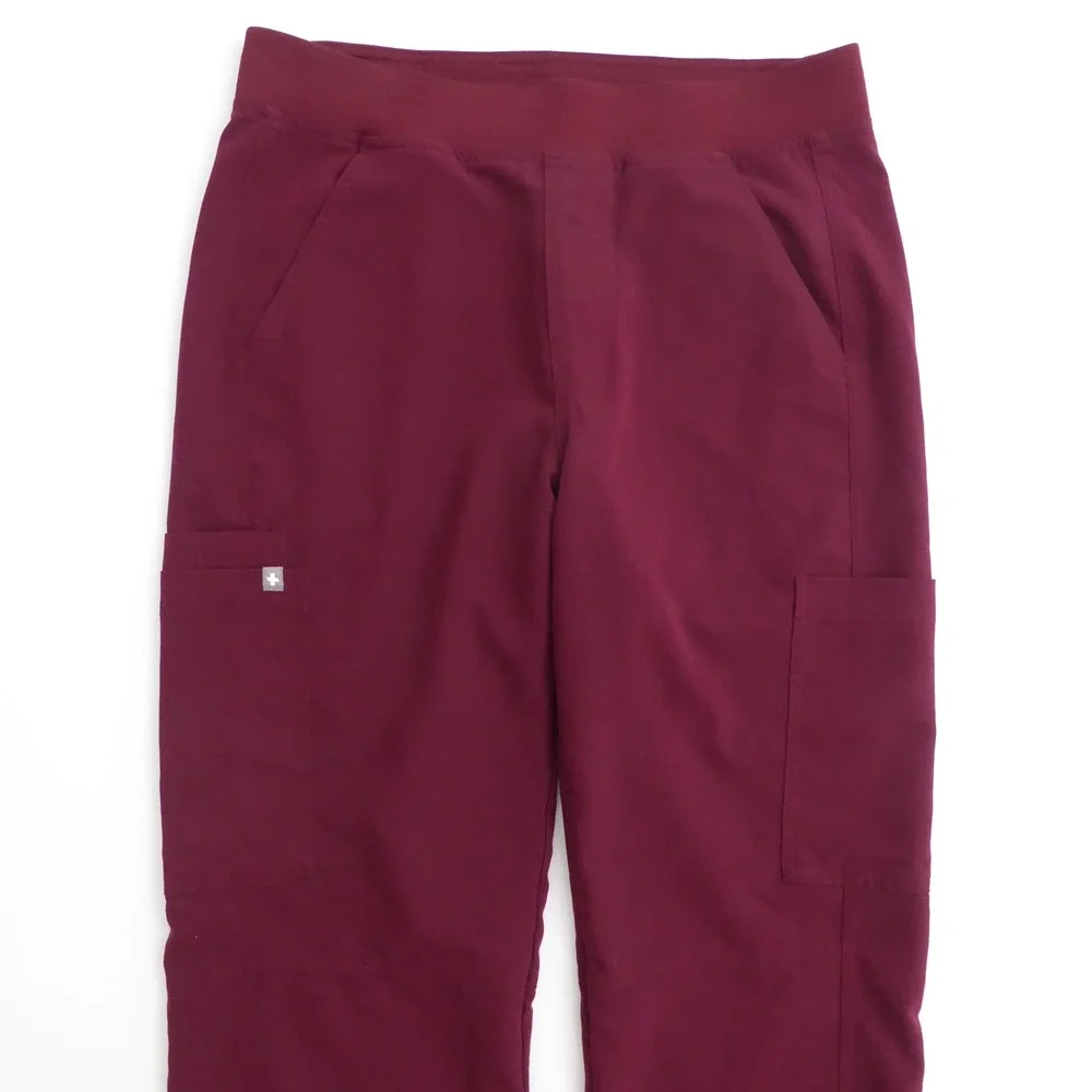 FIGS T2001 Axim Cargo Scrubs Mens Pants Burgundy Red Medium